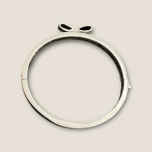 Kate Spade Silver Bow Hinged Bracelet - Picture 3 of 3
